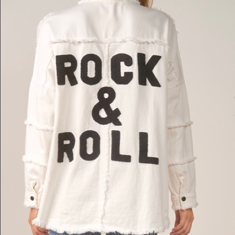 White ROCK & ROLL Jacket Must Have 🌹